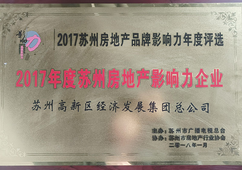 2017年度蘇州房地產影響力企業