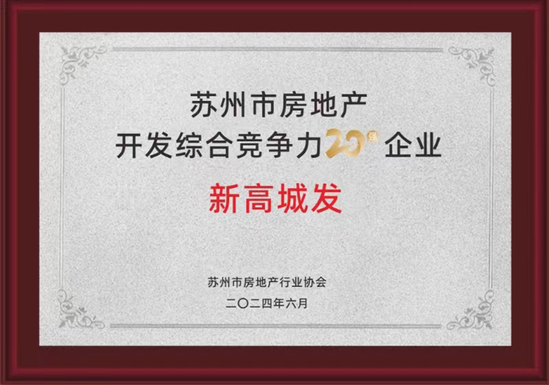 蘇州市房地產開發綜合競爭力企業